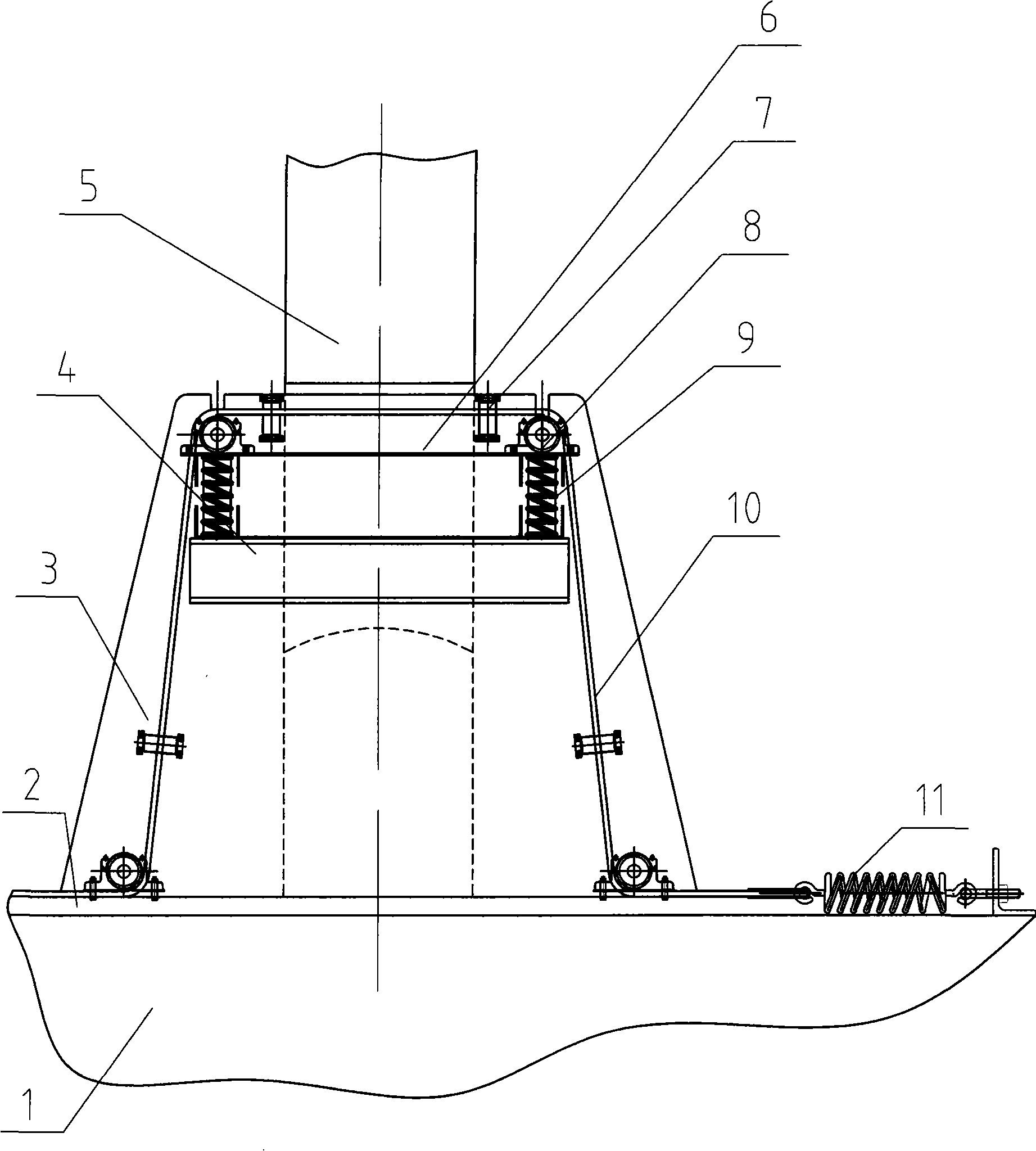 Moving dust-preventing apparatus for silo feed inlet