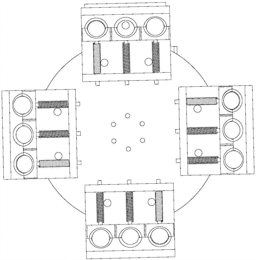 Multi-stage processing, coring and peeling machine with flexible feeding mechanism