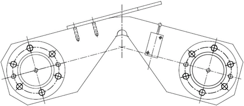 V-shaped safety connecting-rod mechanism for water guiding mechanism of through-flow turbine