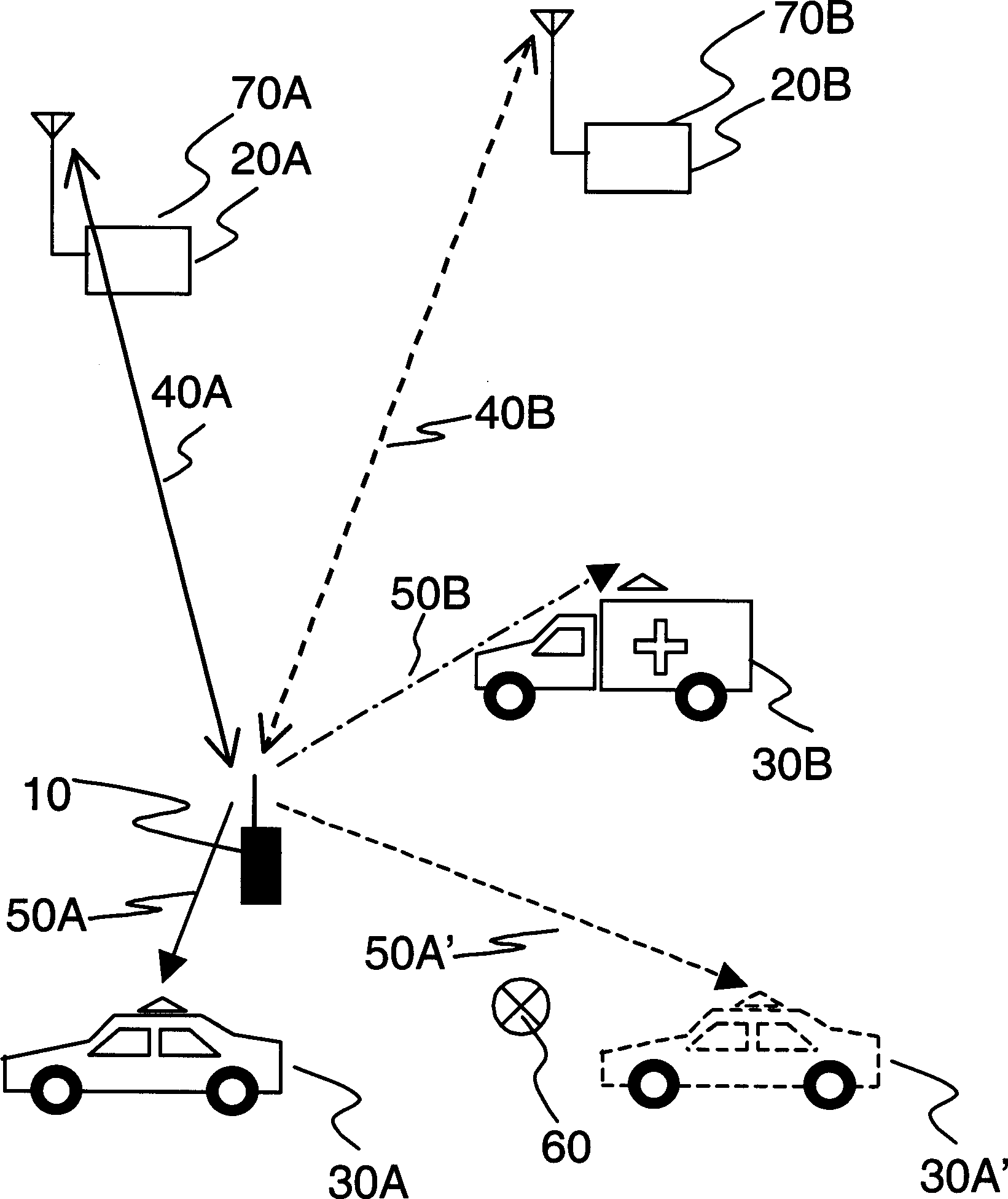 Method and system for determining a location of a wireless transmitting device and guiding the search for the same