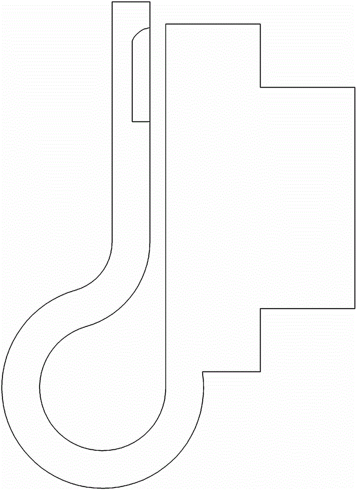 Clamping hoop curved tooling and clamping hoop U-shaped forming mold