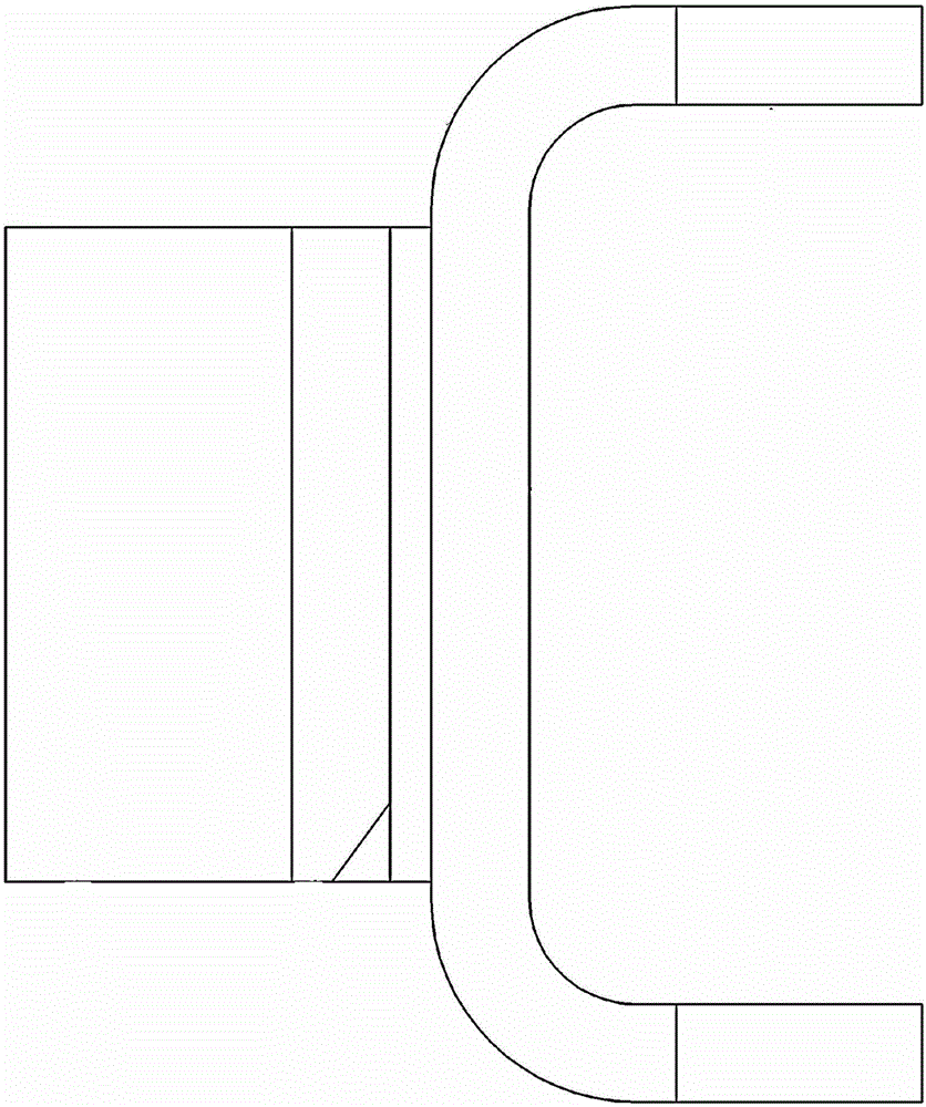 Clamping hoop curved tooling and clamping hoop U-shaped forming mold