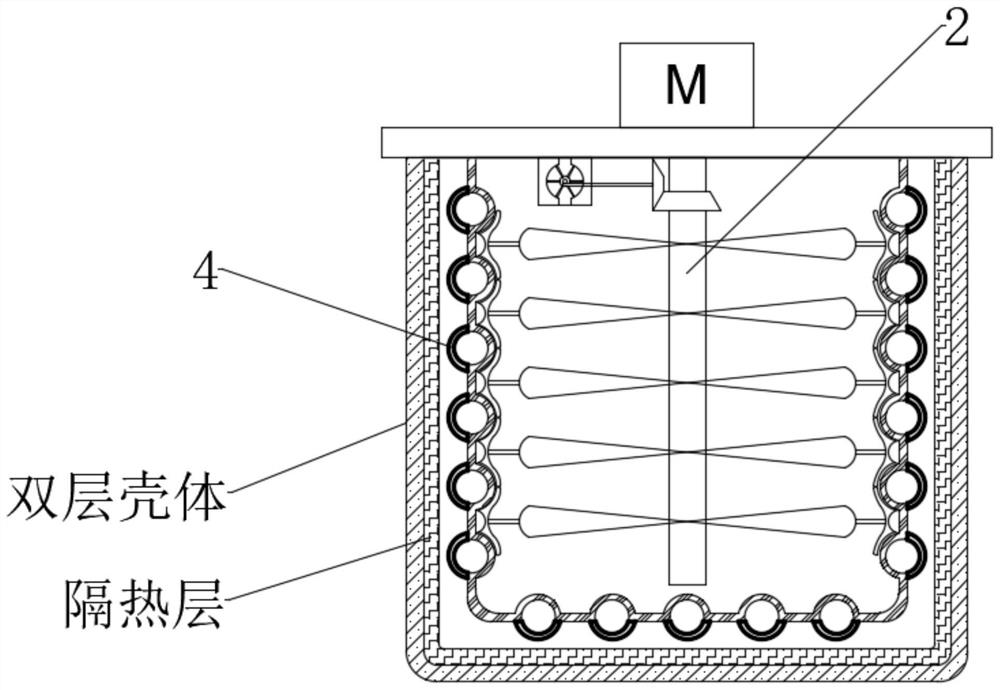 Temperature-controllable rubber dissolving tank