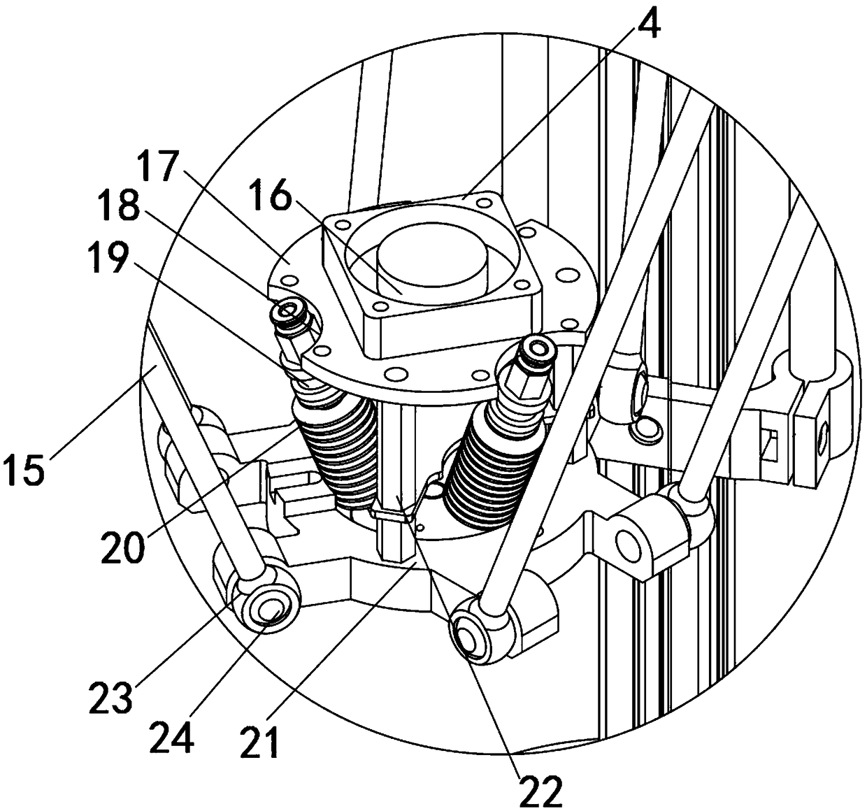 Mounting and mobilizing mechanism for machining of lithium battery frame inside new energy automobile