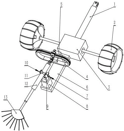 Oscillating type energy-saving road sweeper