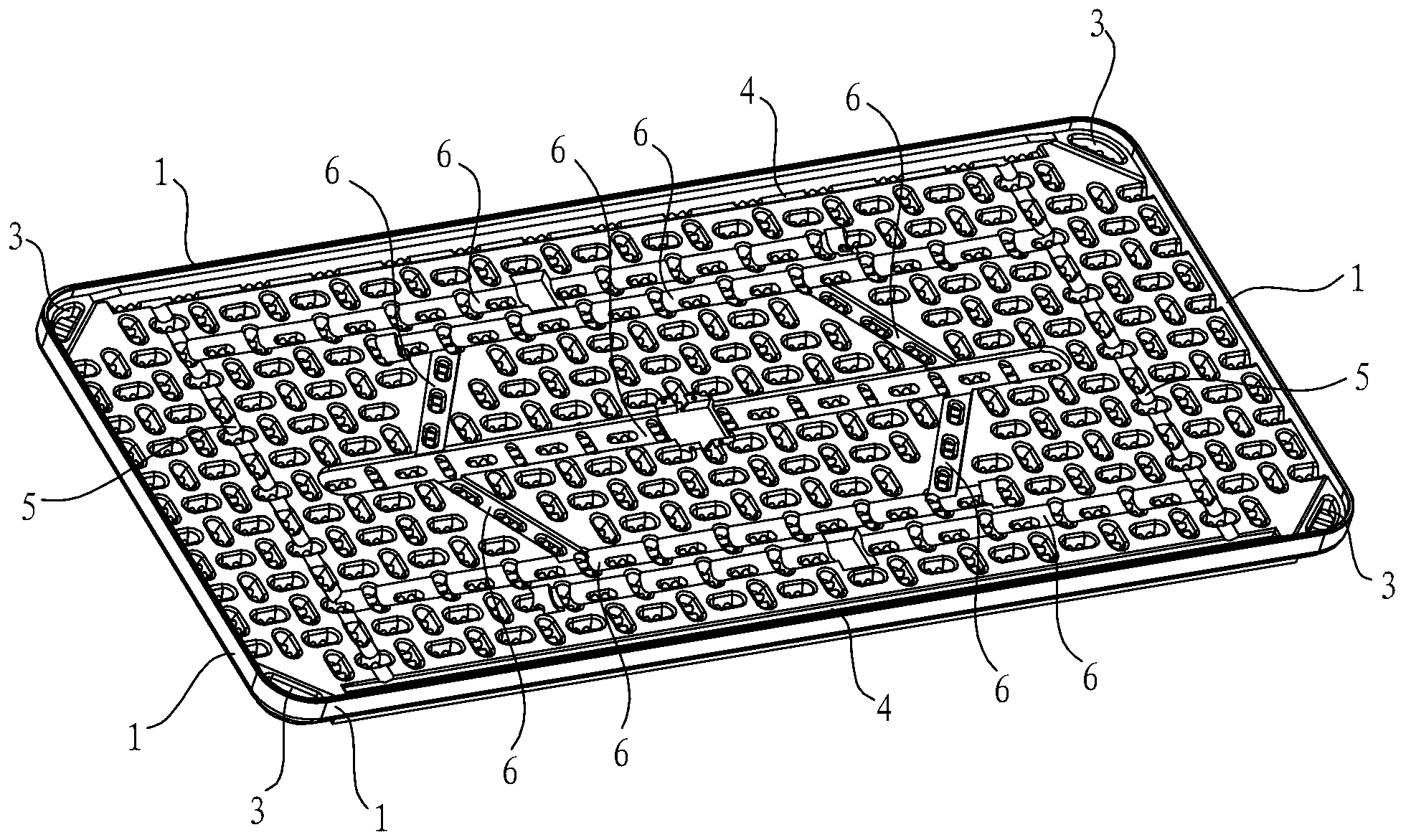 Blow molding panel and folding table applying same