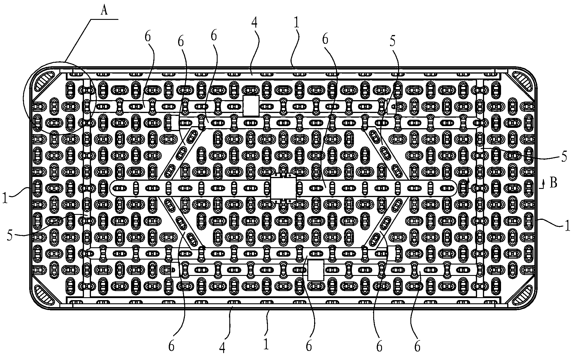 Blow molding panel and folding table applying same