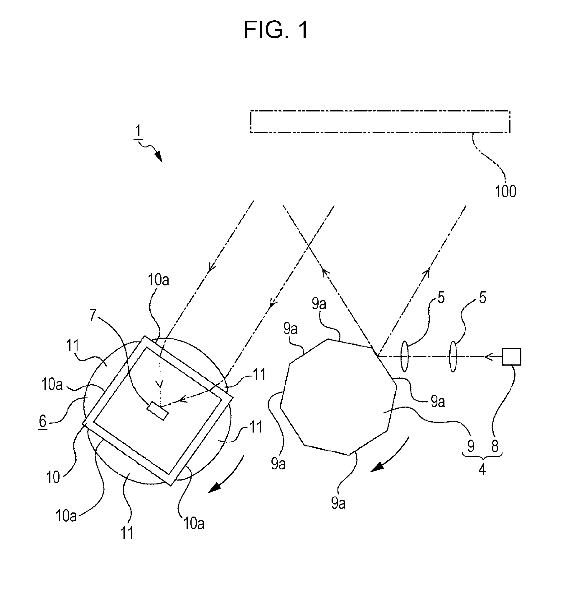 Light condensing lens and three-dimensional distance measuring apparatus