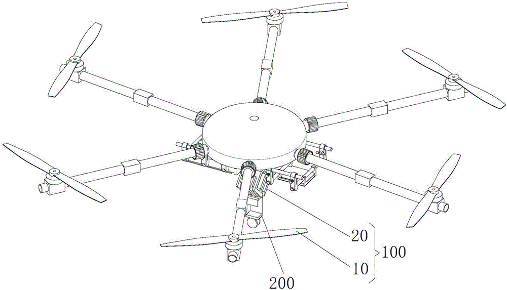 Line dropping operation device used for double-head tackle and processing method for foreign matters on lead