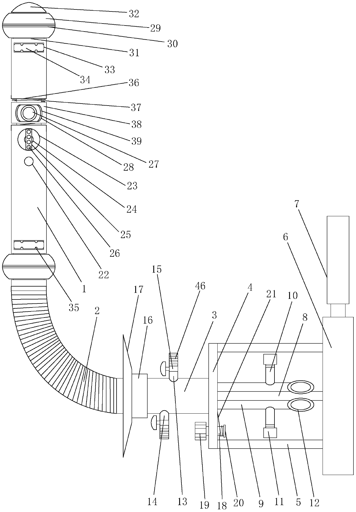 Visual device for intraoperative anastomotic bleeding diagnosis