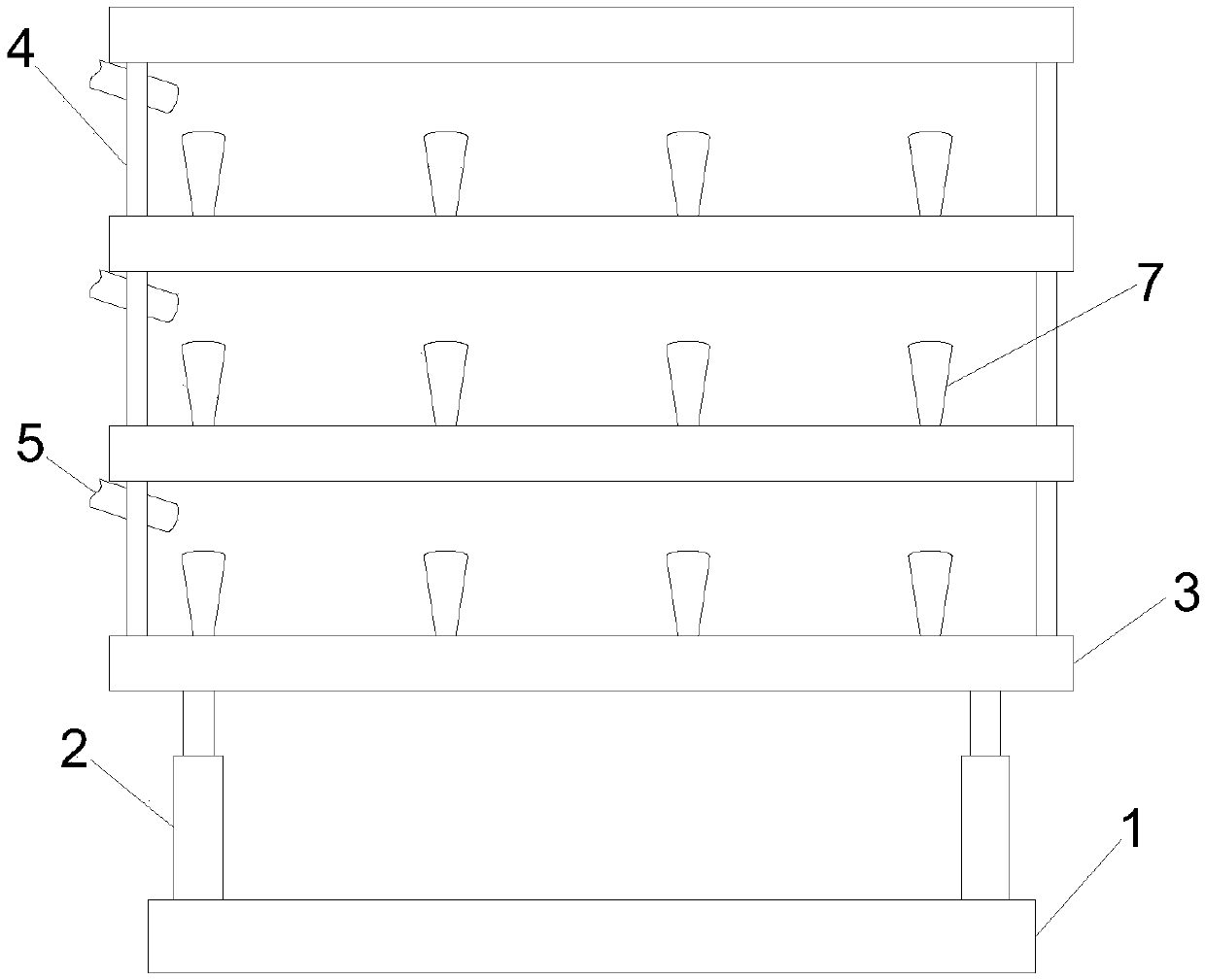 Clearing device for glass of glass window