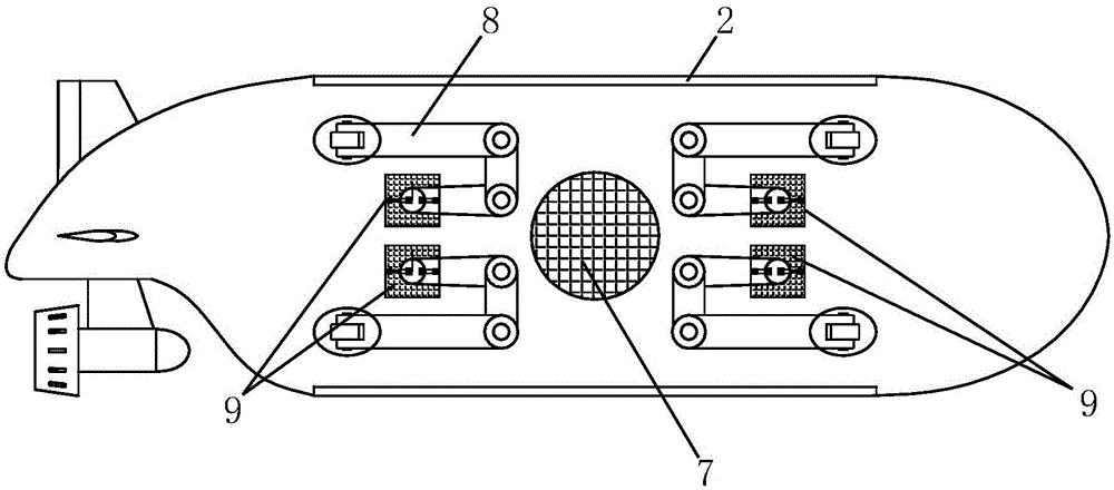 Air bag type intelligent floating assisting rescue submersible vehicle