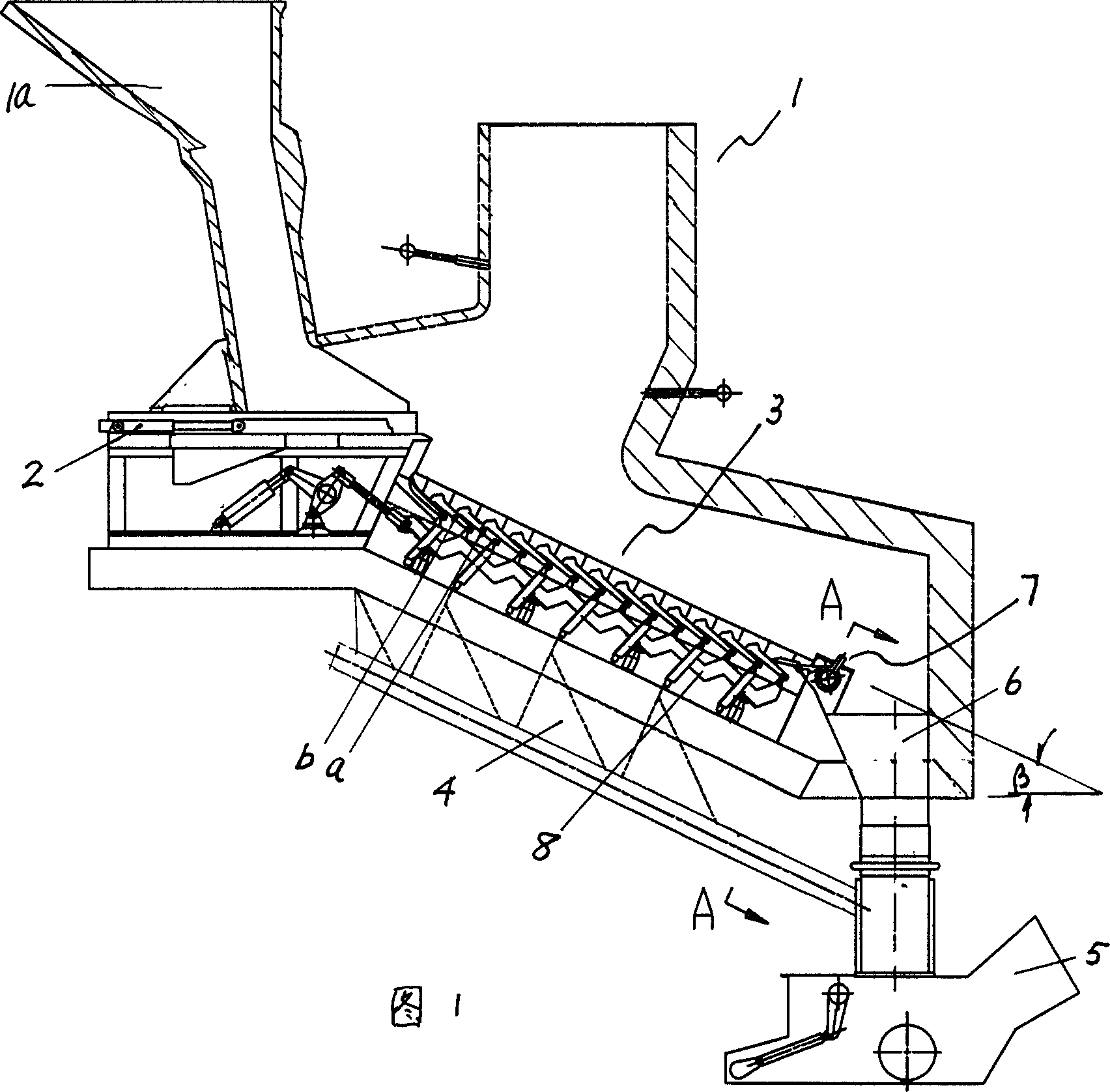 Invers propeller garbage furnace capable of regulating height of bed of material