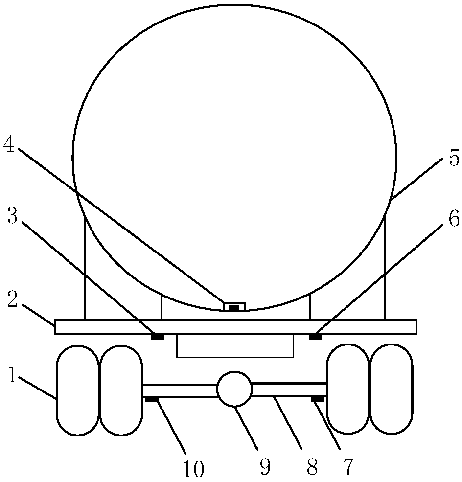 Anti-rollover control system and control method for tank truck tank body