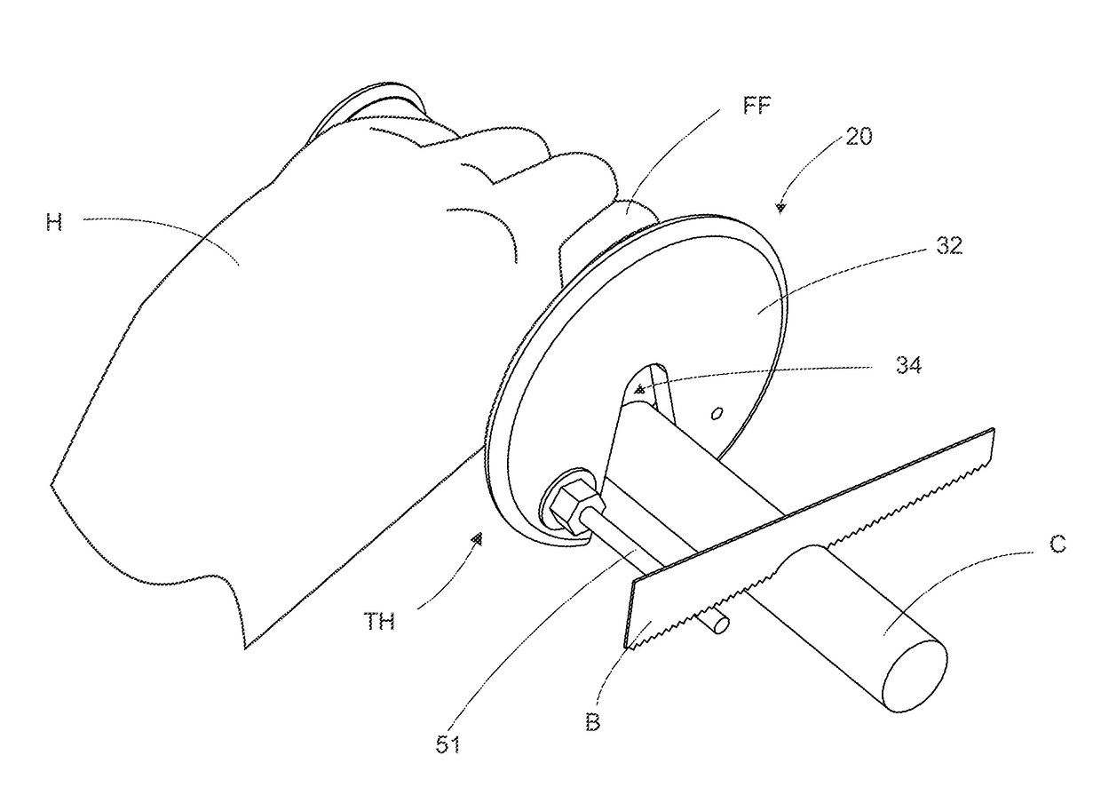 Conduit gripper and hand guard, system, and methods of use