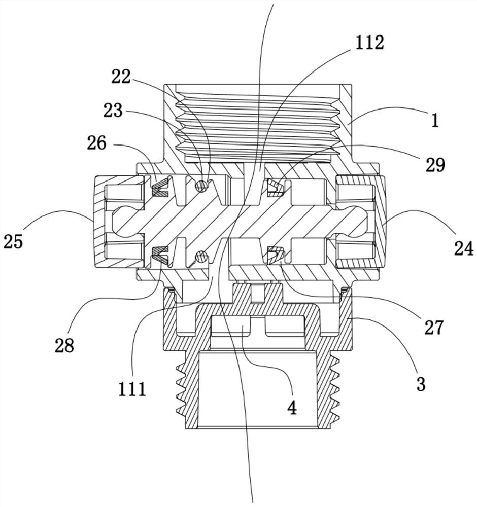 Temperature-sensing pause water outlet connector