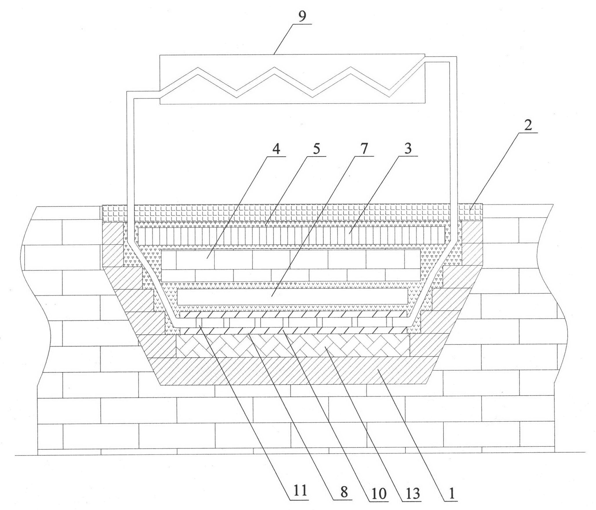 Coke oven top waste heat reclaiming system