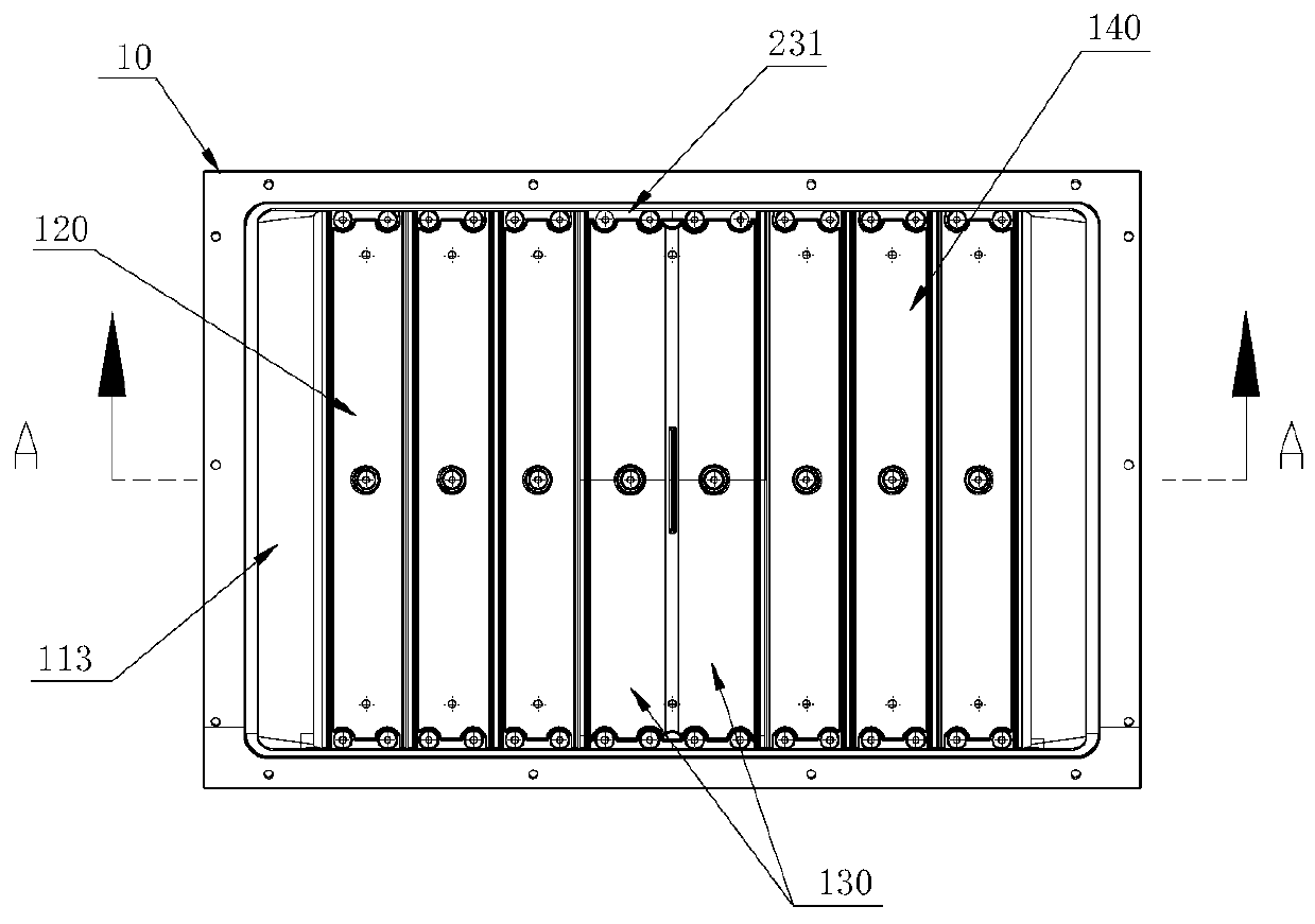 Fluid guide frame assembly used on transportation tool dust removal device