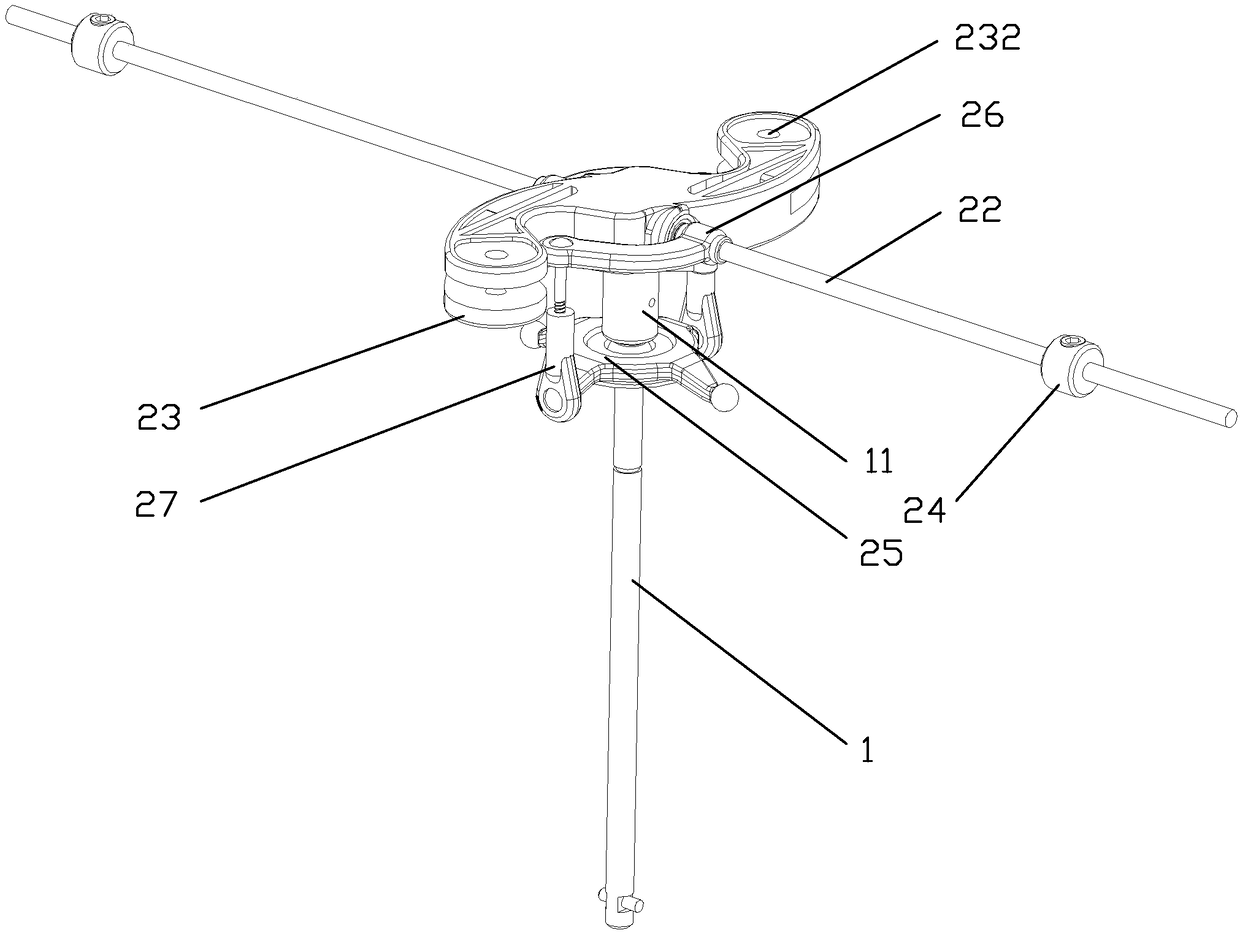 Aircraft model with auxiliary leveling blade control system