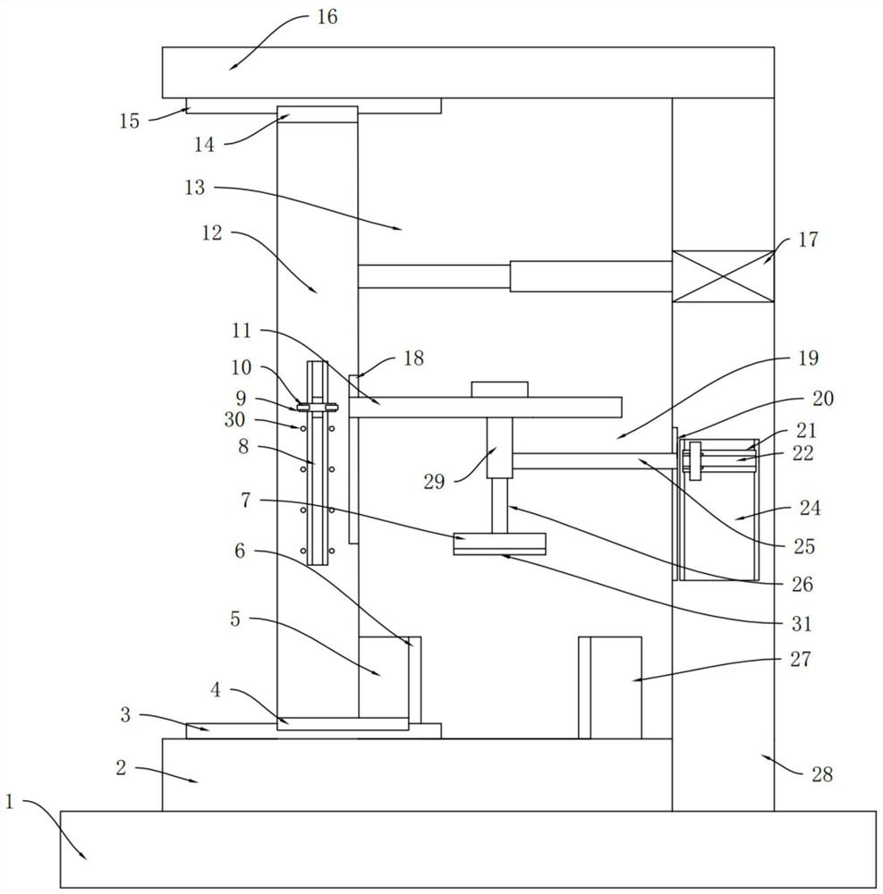 Luggage fixing device for luggage production