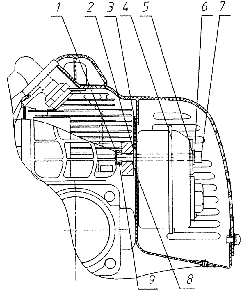 Connection structure of low-emission double-stroke gasoline engine silencer