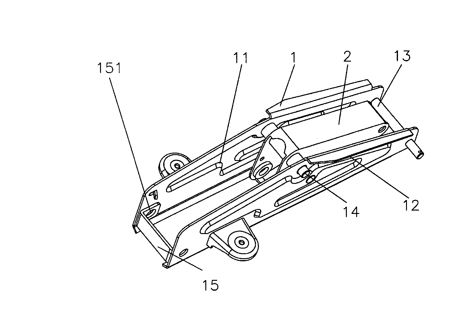 Integrated rack type hydraulic horizontal jack with improved structure