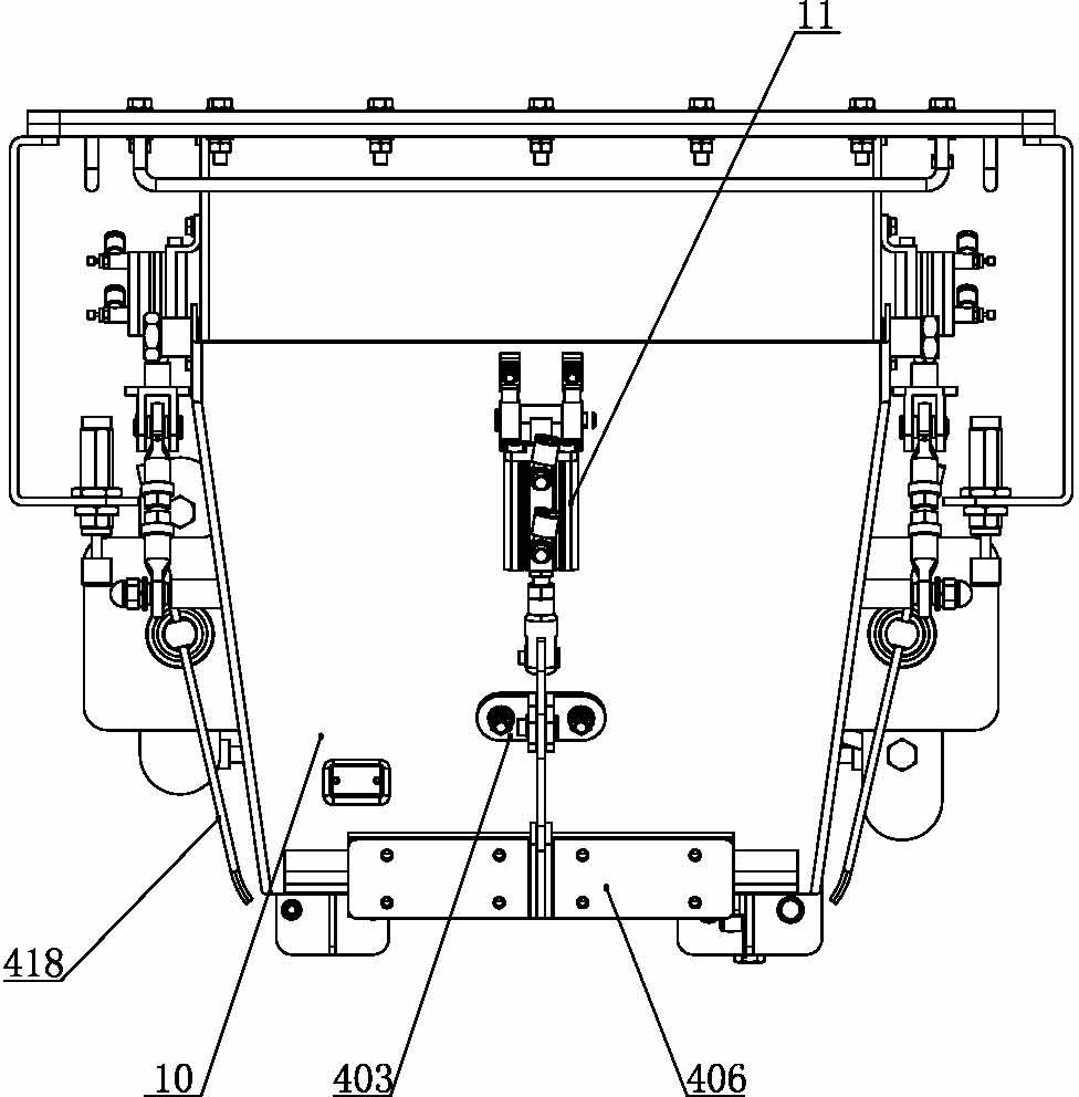 Bag filling, clamping and expanding mechanism with automatic bag loading function