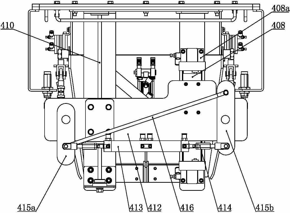 Bag filling, clamping and expanding mechanism with automatic bag loading function