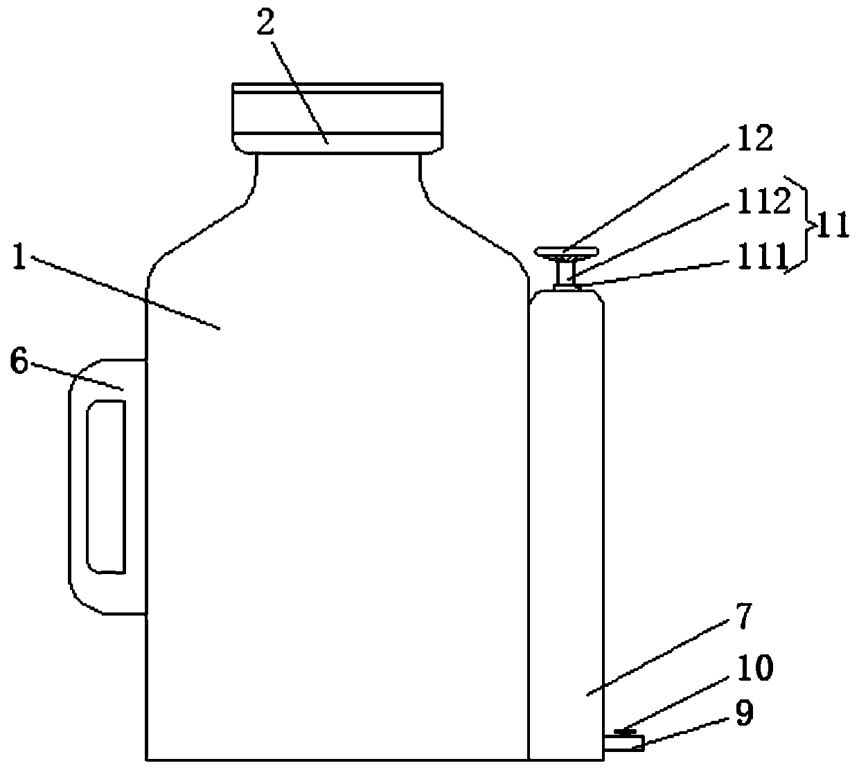 Extrusion type bulky food storage tank