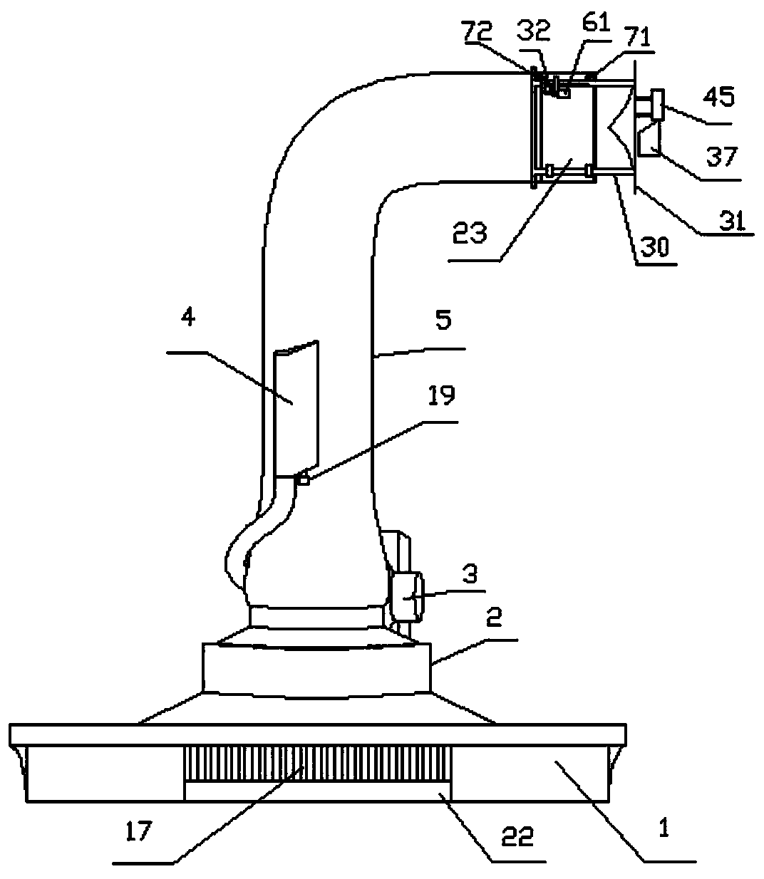 Cooking fume extraction method and smoke exhaust ventilator manufactured by utilizing cooking fume extraction method