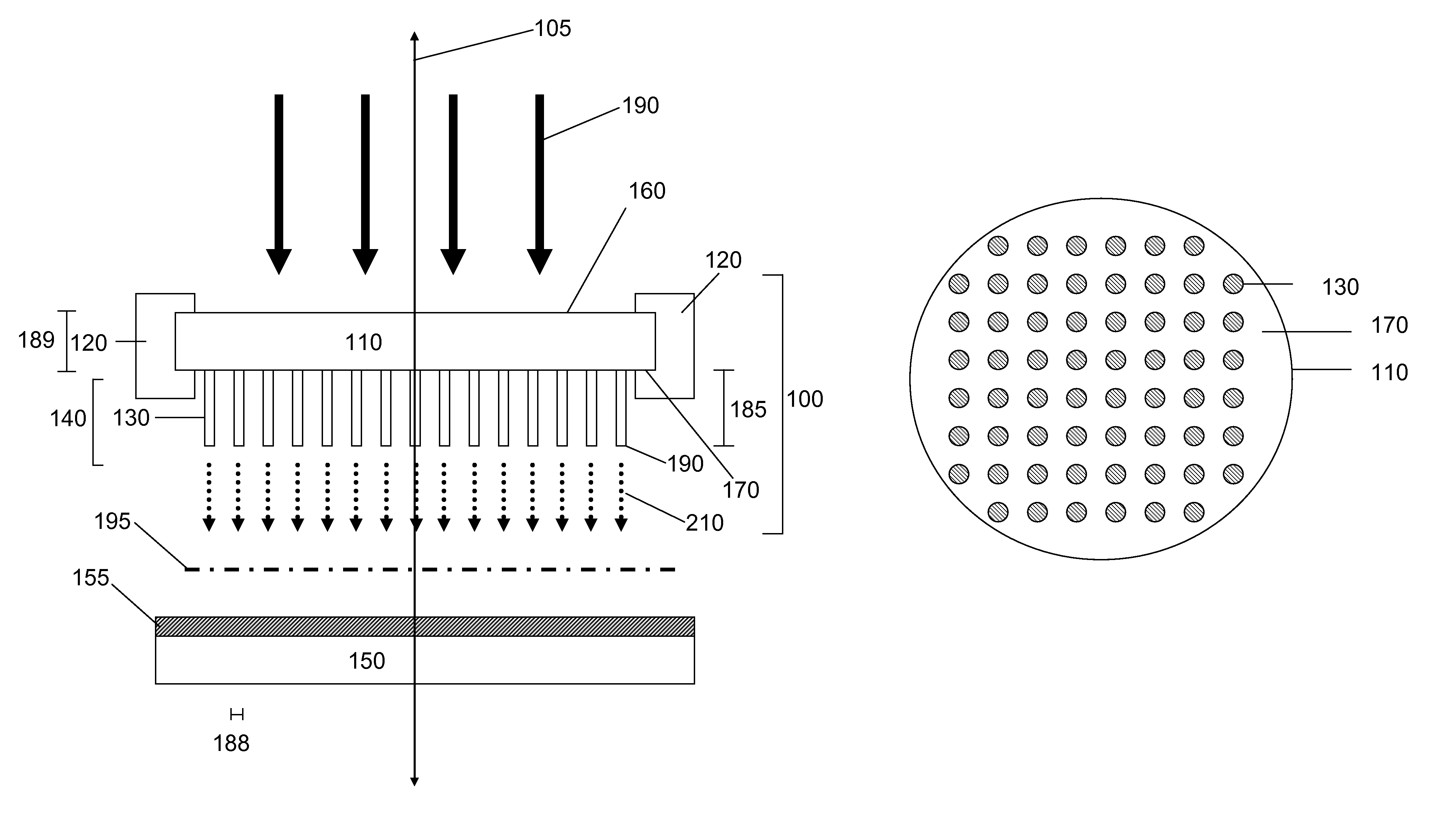 Nanopillar arrays for electron emission