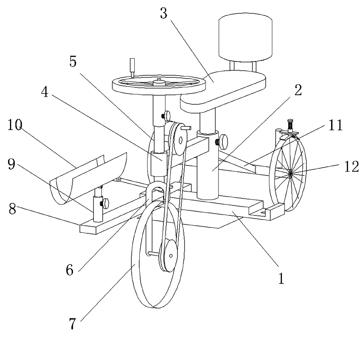 Trolley for patient with disease in leg