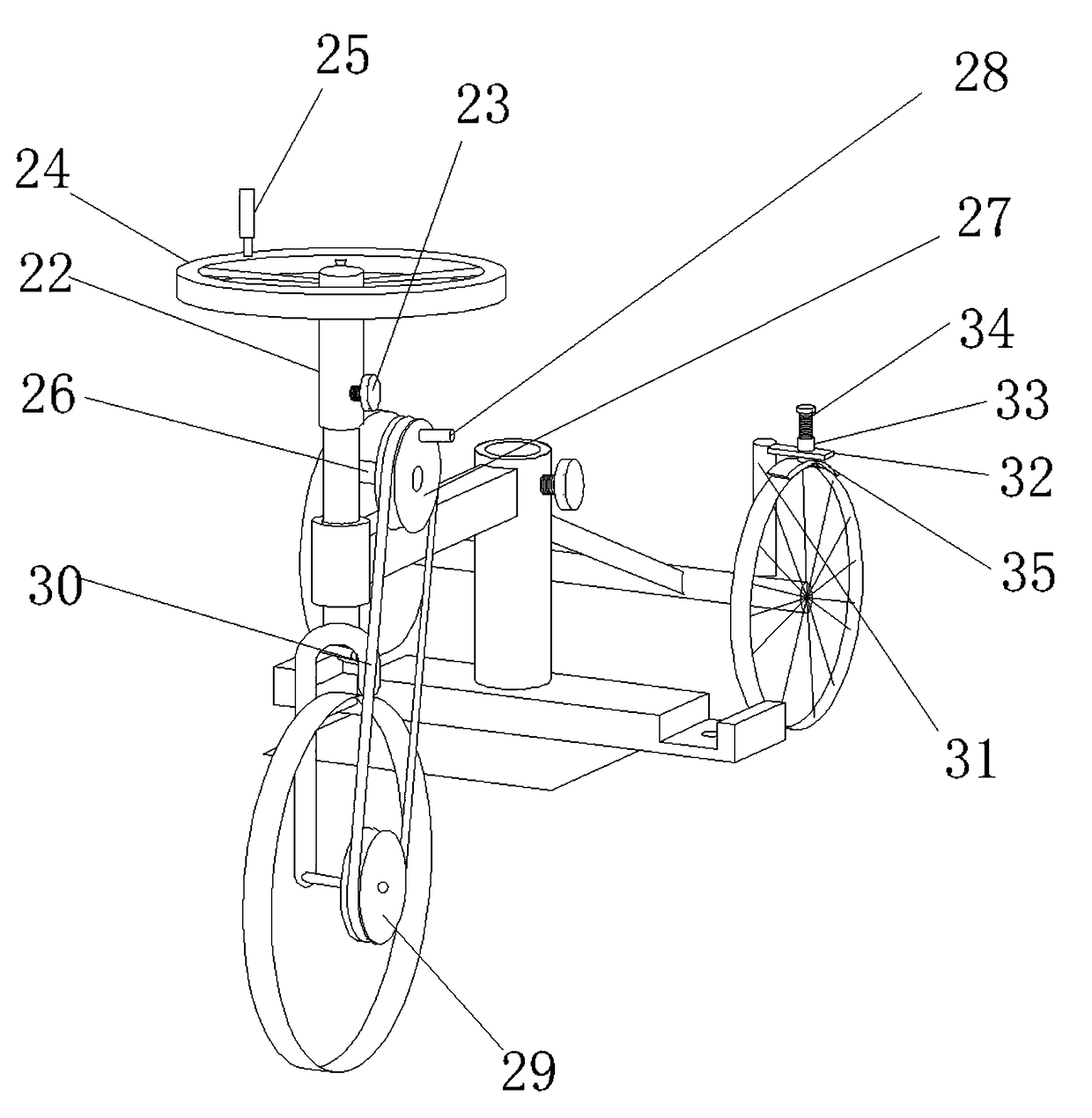 Trolley for patient with disease in leg