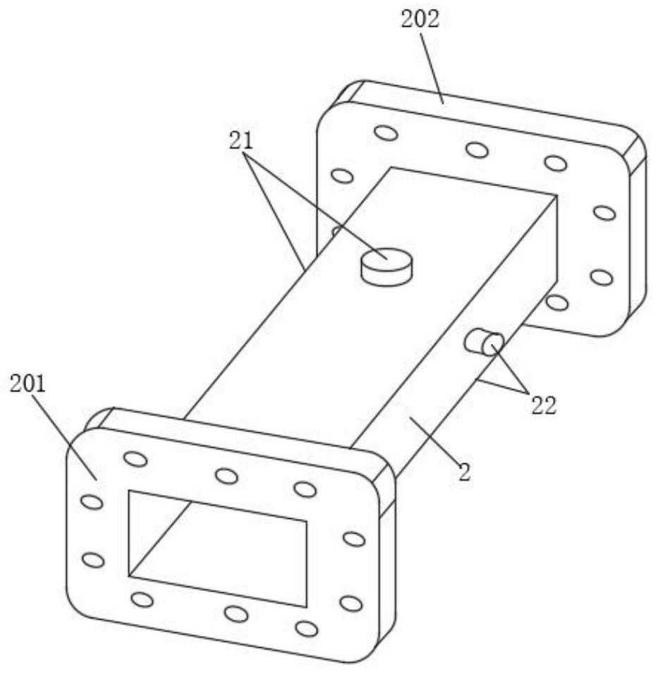 Dielectric constant measuring device based on waveguide structure