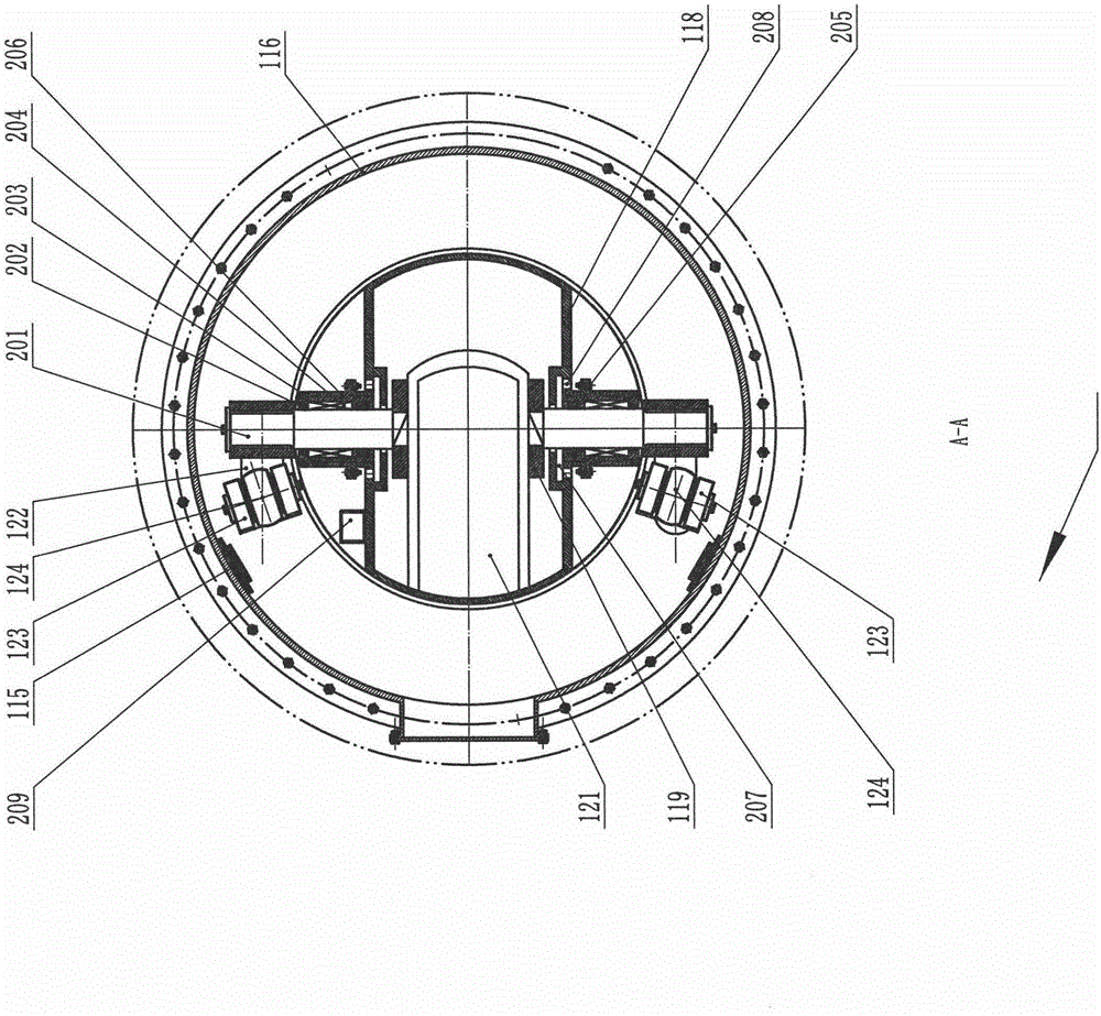 Cavity-divided type blast furnace distributing device