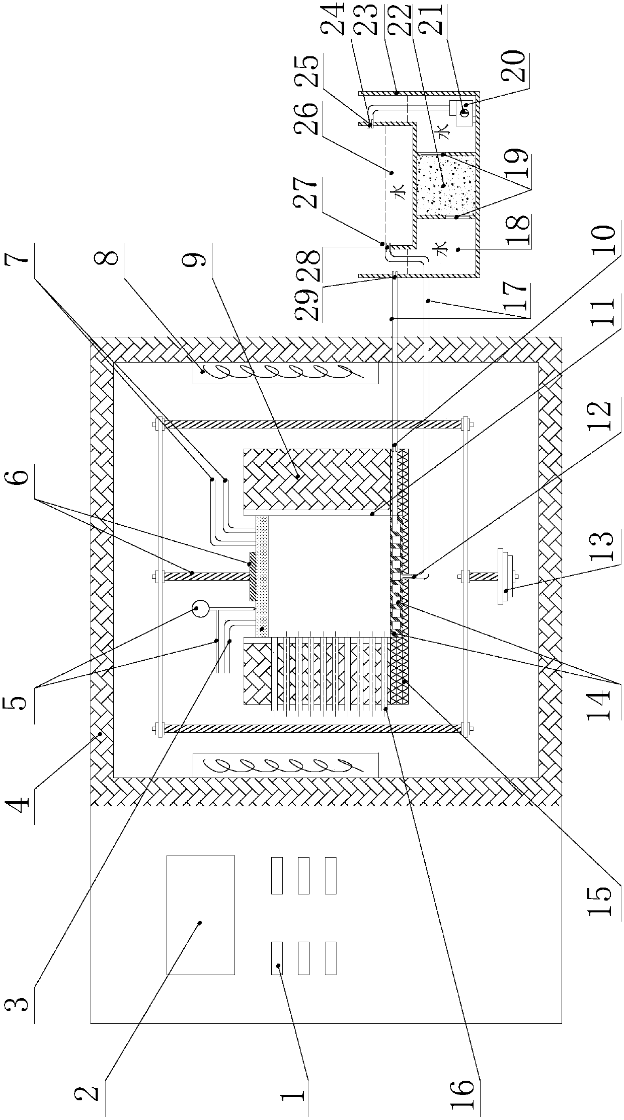 Constant-pressure self-circulation frost heaving test system