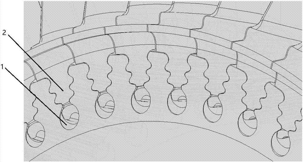 Tool structure used for rotor tenon joint lock pin assembling