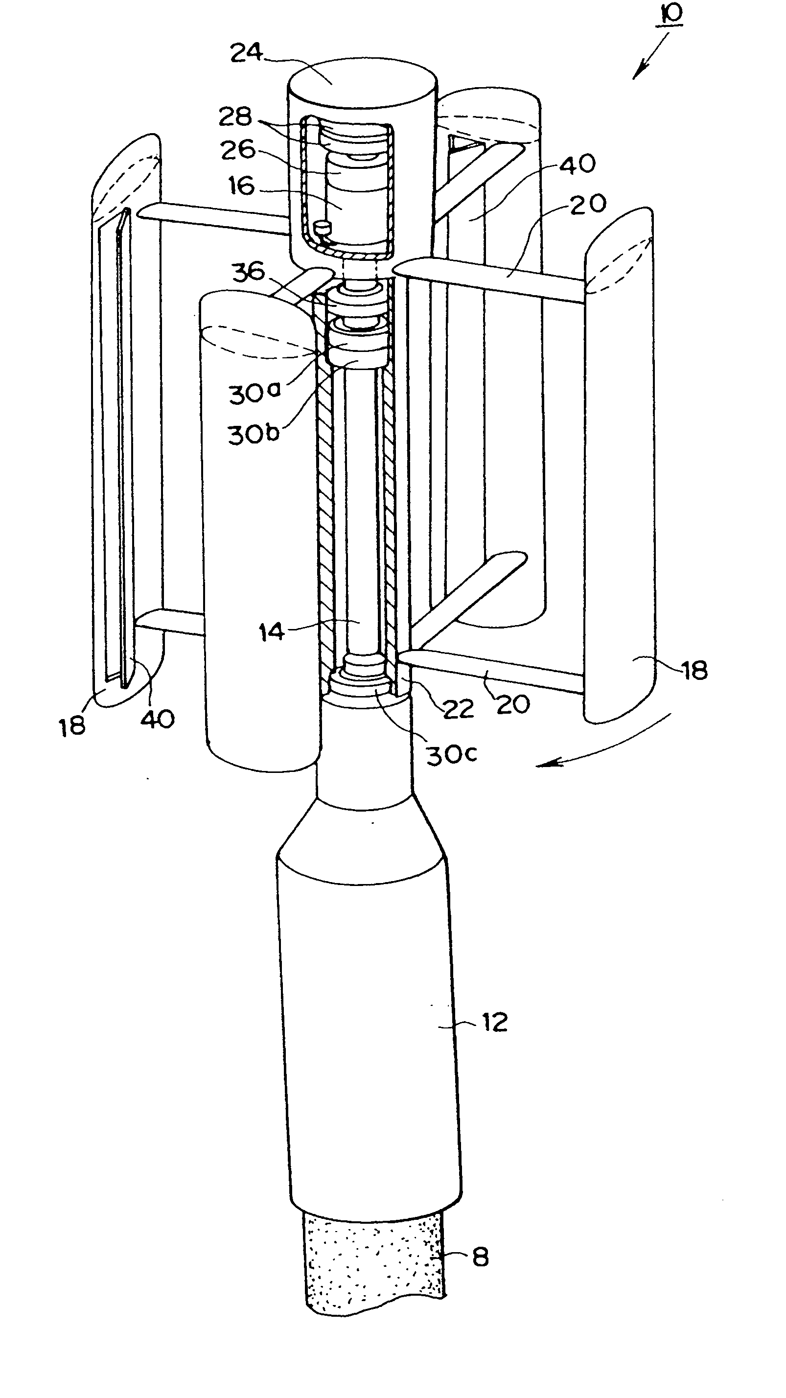 Vertical axis wind turbine and wind turbine blade