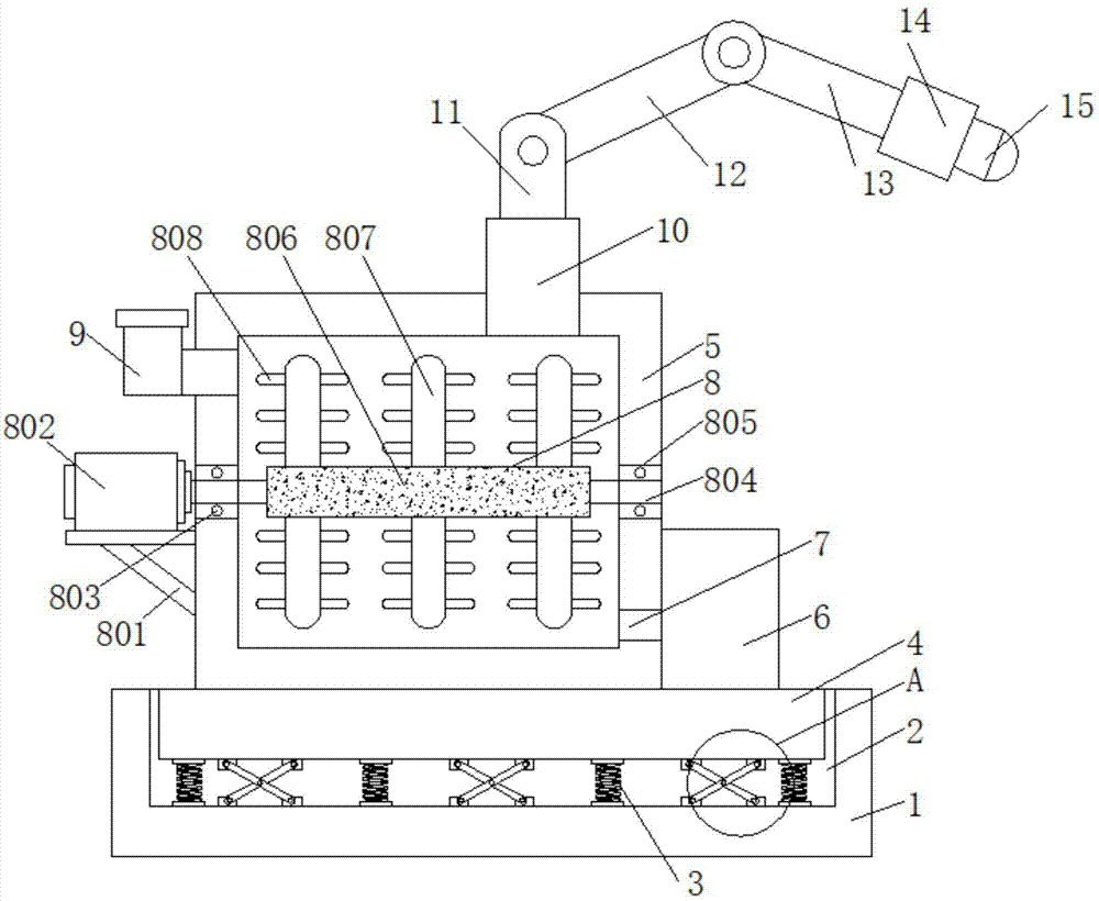 Sand blasting device for valve body machining