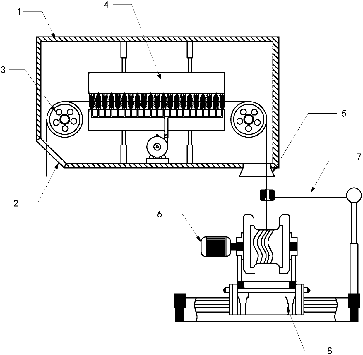 Anti-fracture water-cooling automatic water-removing wire-winding metal drawing machine equipment