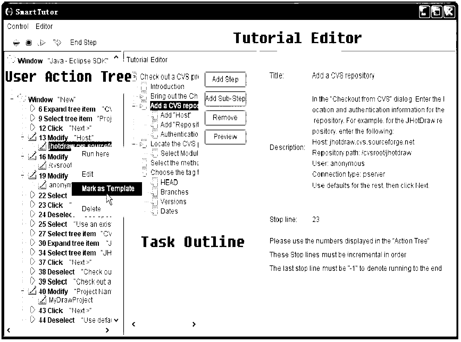 Operation recording and playback method for interactive software