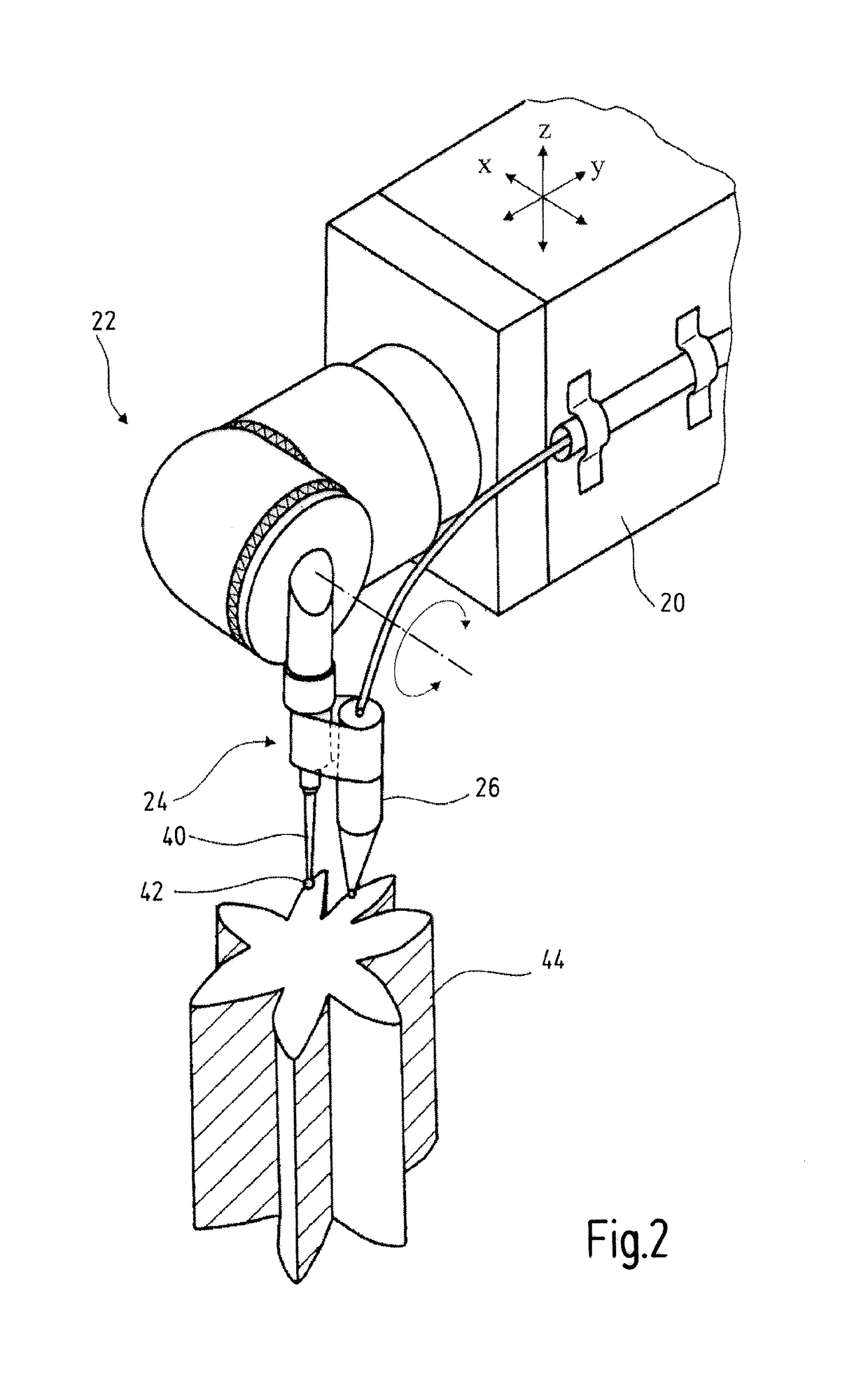 Method and arrangement for producing a workpiece by using additive manufacturing techniques