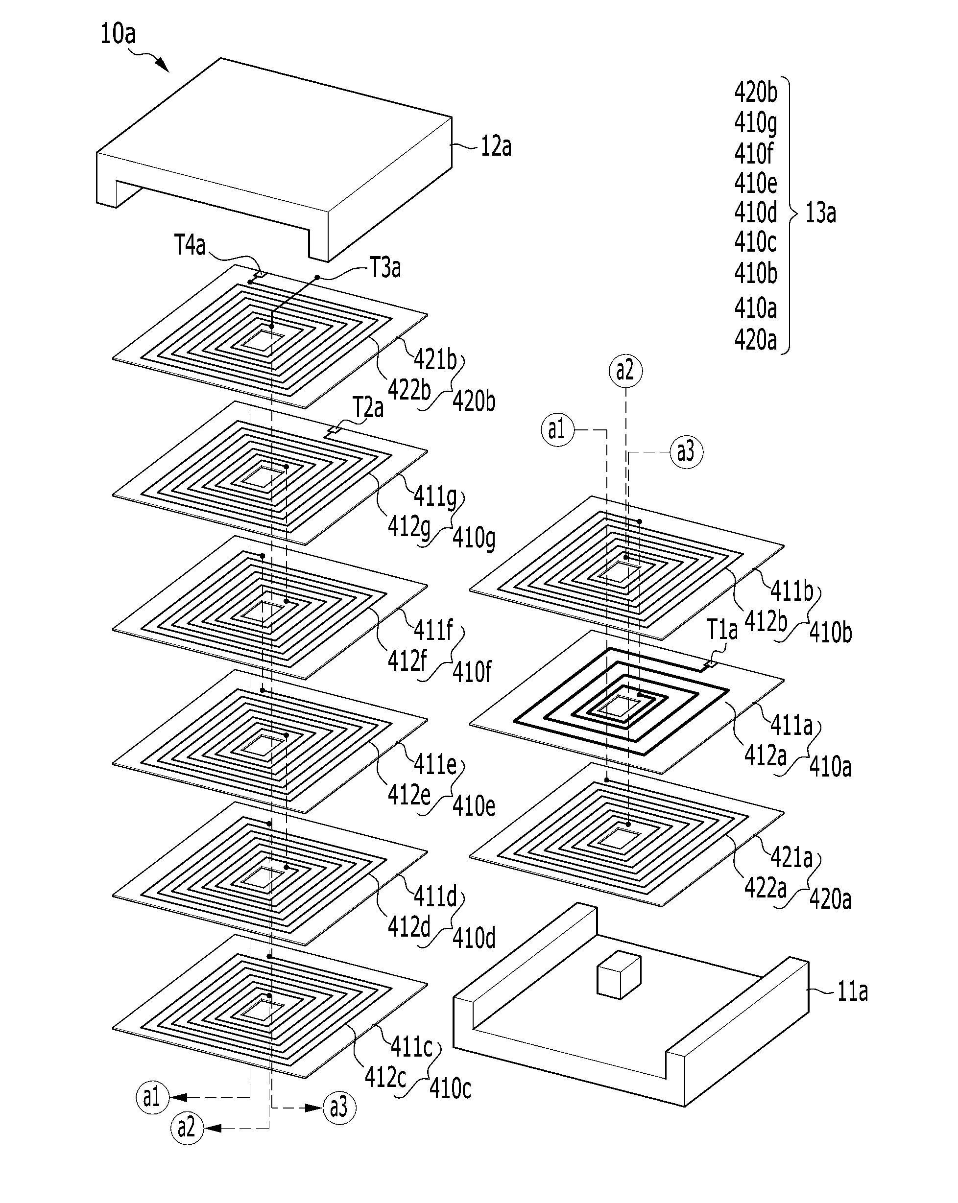 Planar magnetic element