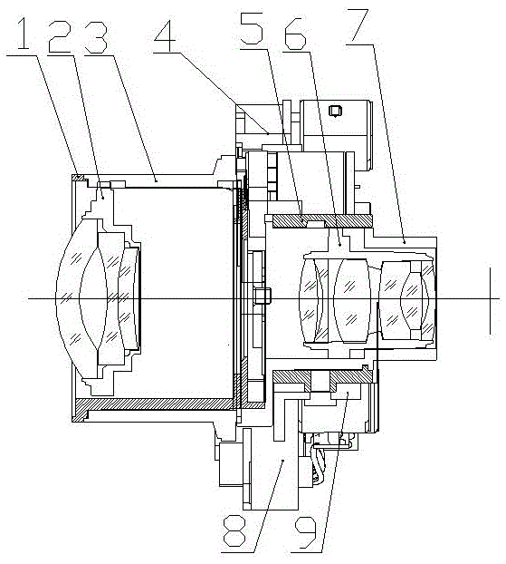 Electric zoom, focus 7-22 zoom monitor lens and control method thereof