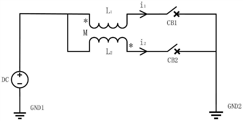 Switch parallel dynamic current sharing circuit based on negative coupling mutual inductors