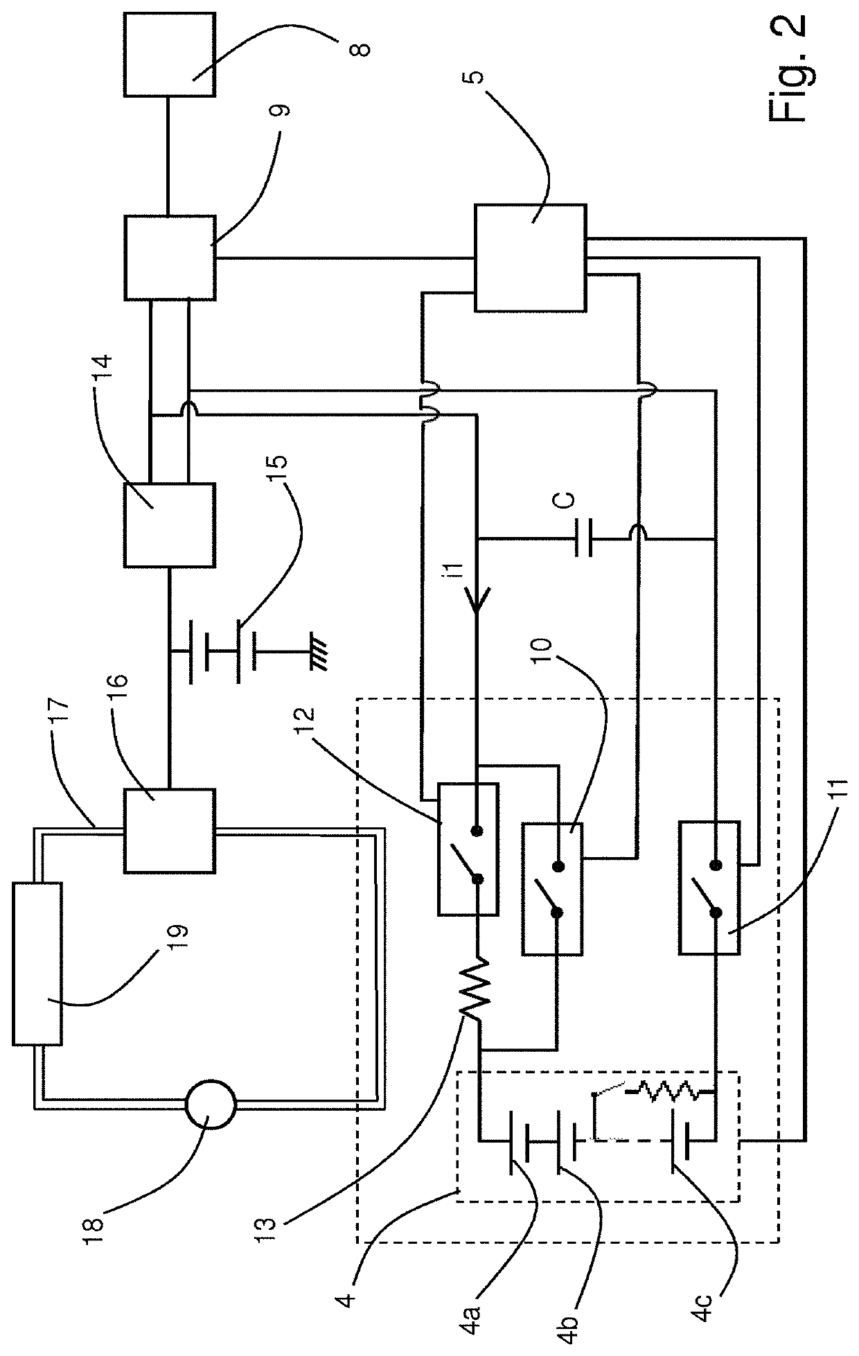 Control of a relatively low current fed to a battery pack