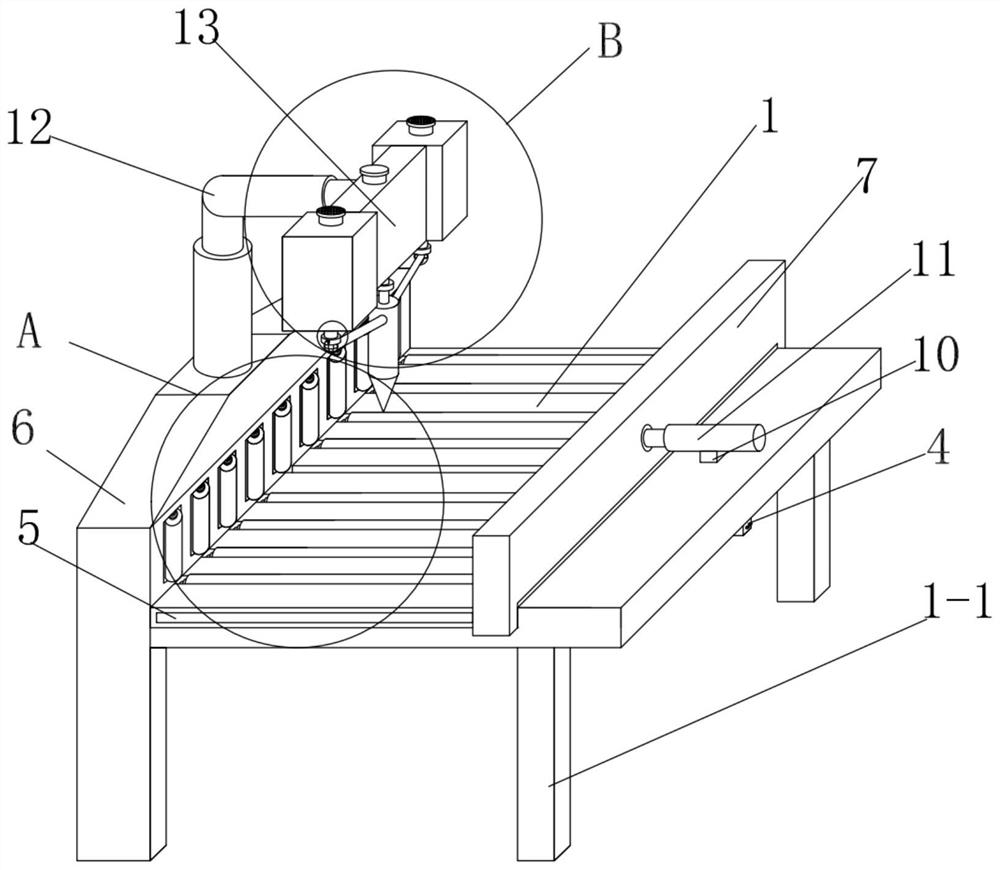 Energy-saving glue coating machine for stone machining