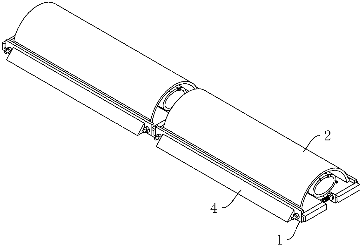 Pipeline protection structure of road construction, and mounting method thereof