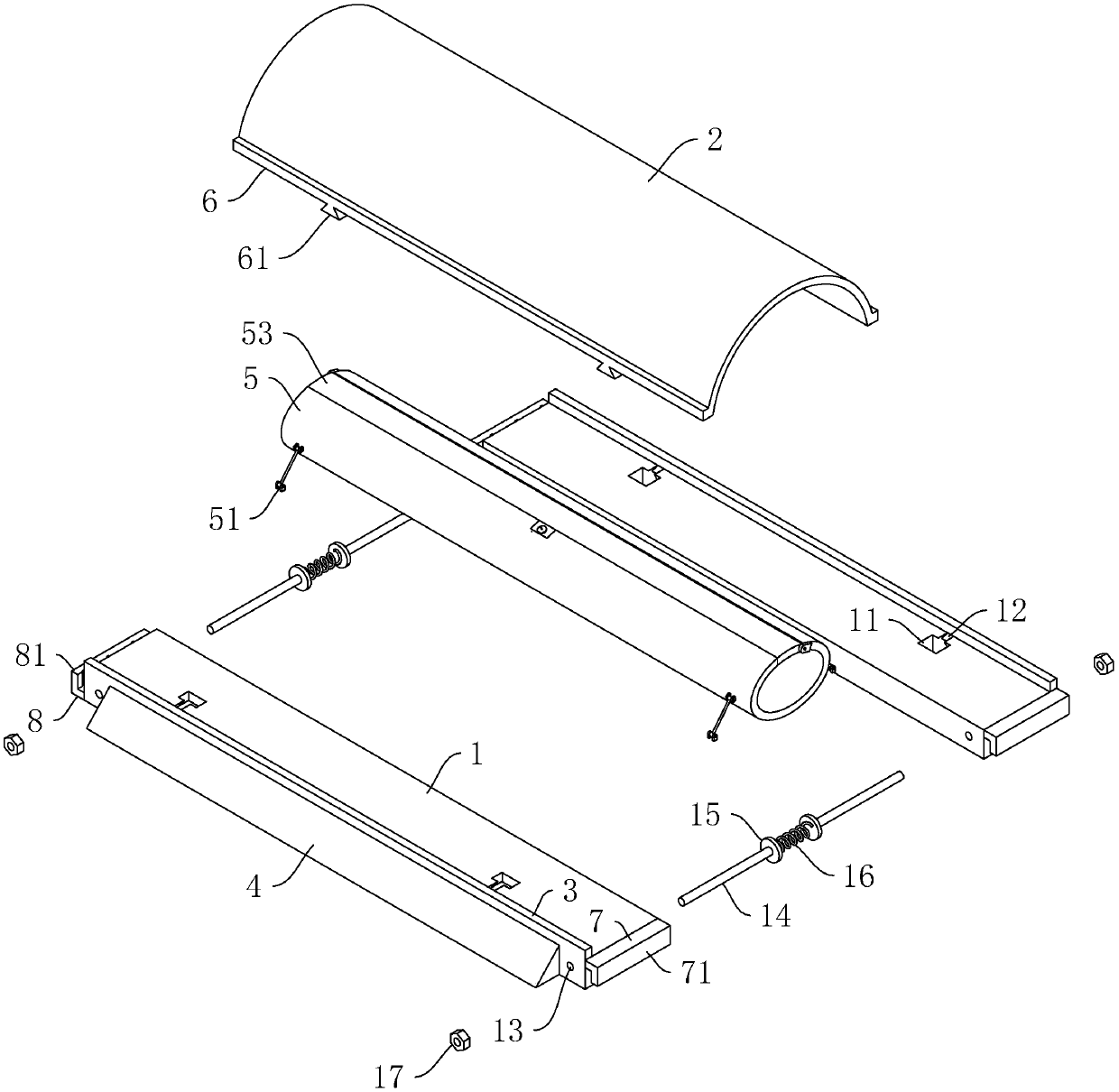 Pipeline protection structure of road construction, and mounting method thereof