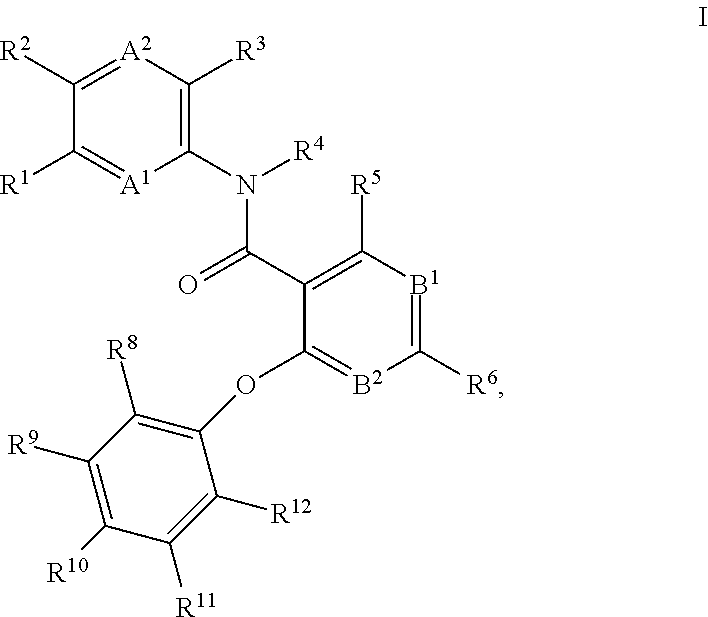 4-phenoxy-nicotinamide or 4-phenoxy-pyrimidine-5-carboxamide compounds